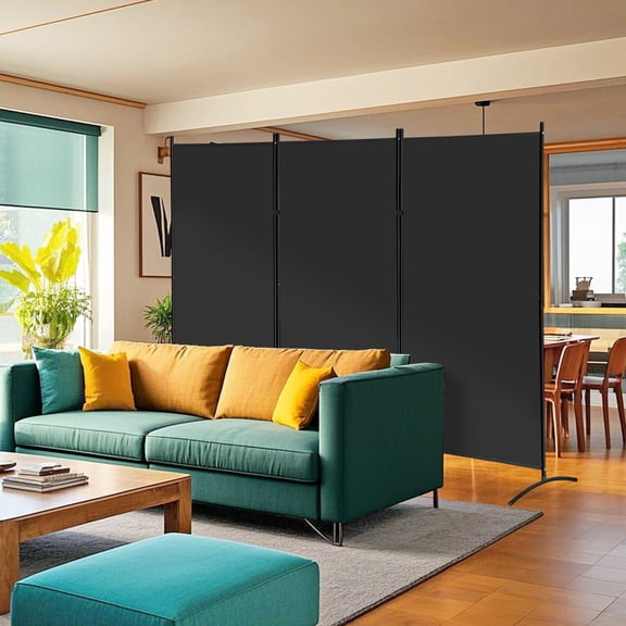 3-Panels Room Divider Portable Office Folding 6FT Partition Privacy Screen Black