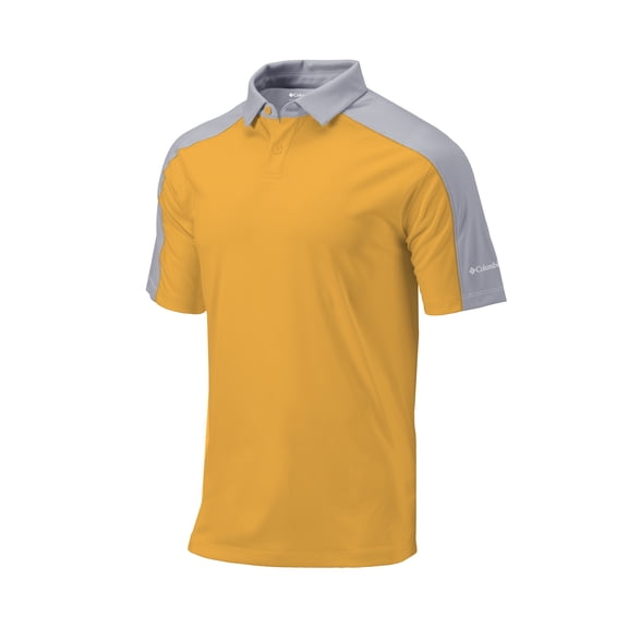 NEW Men's Columbia Golf Omni Wick Bracket Polo Shirt Vegas Gold Medium
