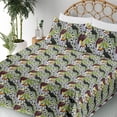thumbnail image 3 of Ambesonne Tropical Fitted & Flat Sheet with Shams 4 Pcs Set, Toucans Parrots Bird Print, Queen, Green Multicolor, 3 of 5