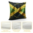 thumbnail image 4 of BCIIG  Throw Pillow Case Jamaican Flag Vintage Style Cotton Linen Square Cushion Cover Standard Pillowcase for Men Women Home Decorative Sofa Armchair Bedroom Livingroom 18 x 18 inch, 4 of 5