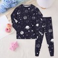 thumbnail image 2 of TOWED22 Toddler Boys Girls Pajamas Truck Cotton Kids Graphic 2 Piece Planets Pjs Sleepwear Clothes Sets Fall Winter 3 6 9 12 18 24 Months 2 3 4 5 6 7 8 9 Years(Black,8-9 Y), 2 of 8