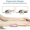 thumbnail image 3 of Namzi Upgrade Enlarge Silky and Superfine Fabric Gel Memory Foam Keyboard Wrist Rest Set, Ergonomic Keyboard Mouse Wrist Support for Typing Pain Relief, Comfort for Office, Computer, Black, 3 of 3