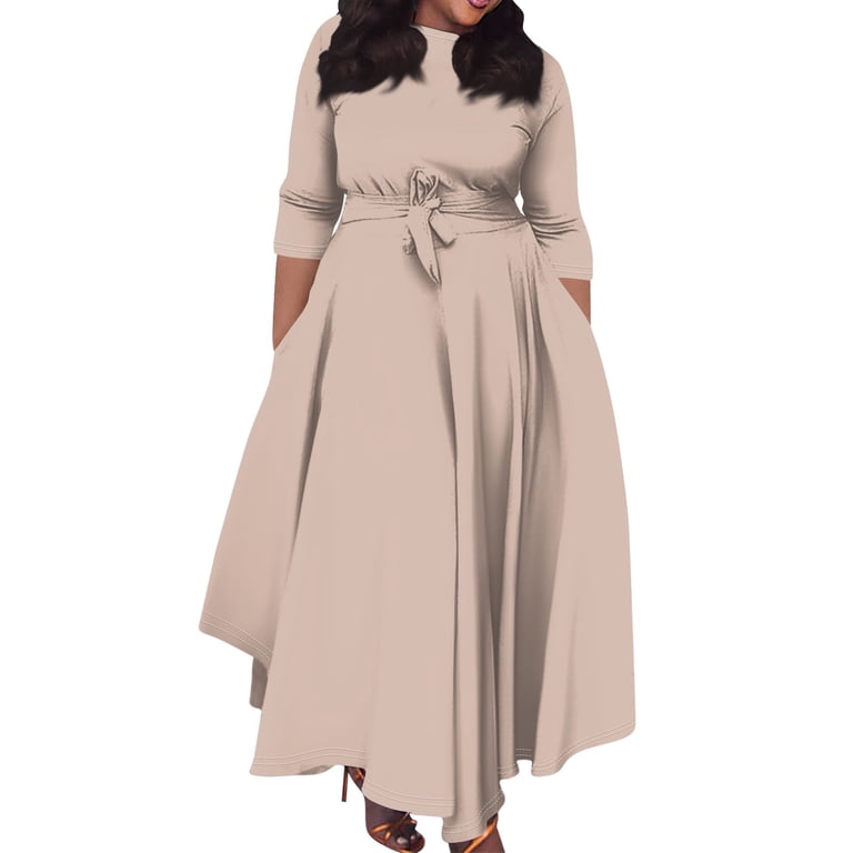 chinese dress ladies La Femme Women's Elegant Jersey Gown with Ruffle Slit Detail - Red