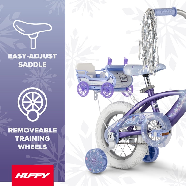 Huffy Disney Frozen Kids Bicycle 12in. with Doll Carrier Sleigh