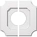 thumbnail image 3 of Ekena Millwork CMP10LE2-04000 10 in. OD x 4 in. ID Square Locke Architectural Grade PVC Contemporary Ceiling Medallion - 2 Piece, 3 of 4