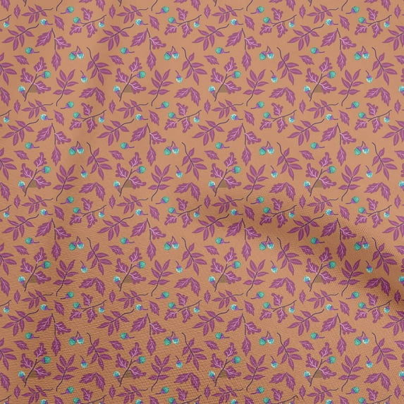 oneOone Cotton Jersey Orange Fabric Floral Fabric For Sewing Printed Craft Fabric By The Yard 58 Inch Wide