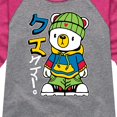 thumbnail image 3 of Instant Message - Streetwear Kuma - Toddler & Youth Girls Raglan Graphic T-Shirt, 3 of 6