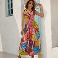 thumbnail image 5 of Sweets And Rainbow Lollipops Pattern Sleeveless Dress Summer Women Clothes Dress for Pregnant Women Dresses, 5 of 9