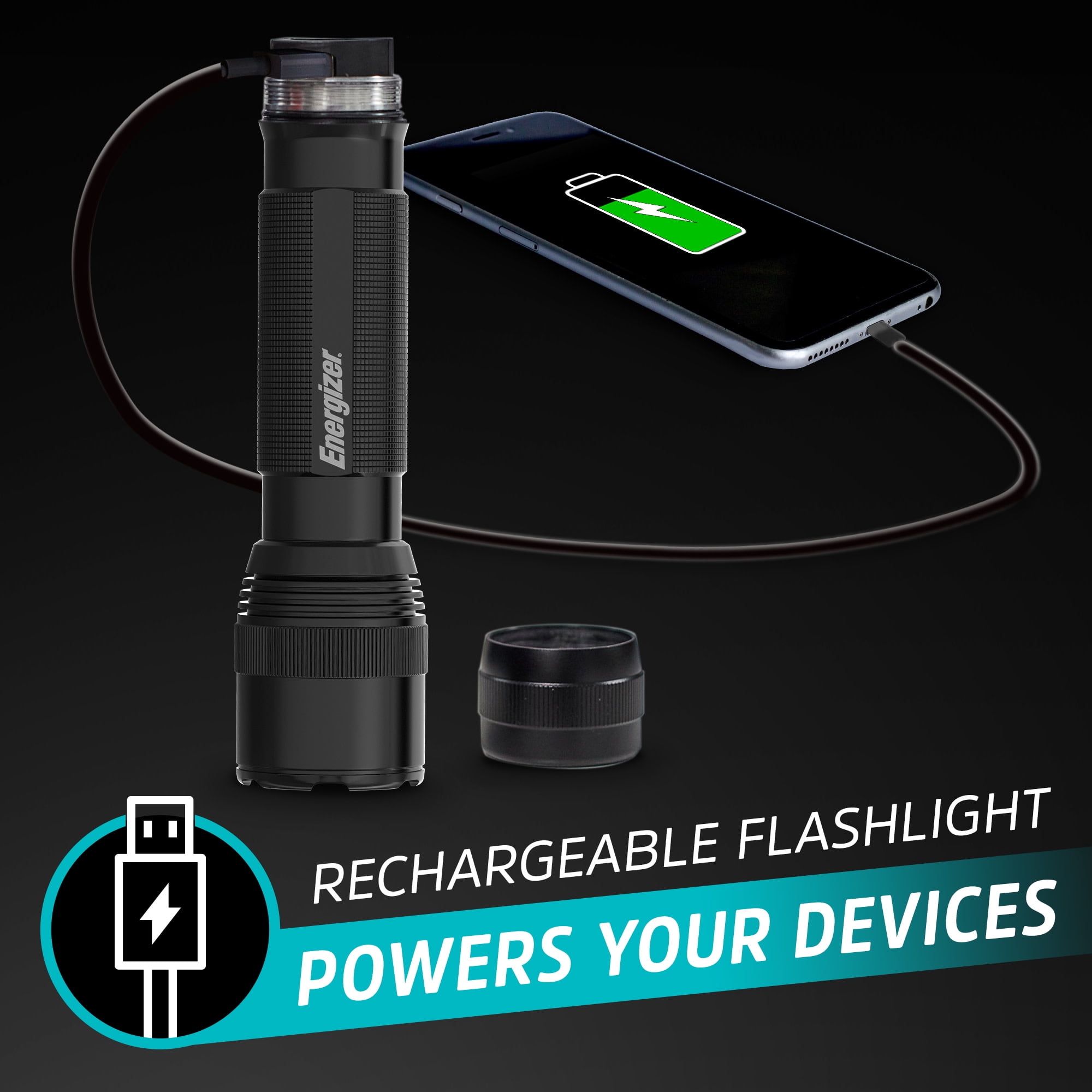 Energizer Hybrid-Solarlaterne – 500 Lumen, Wiederaufladbar, Wasserdicht, Mit Aufhänger