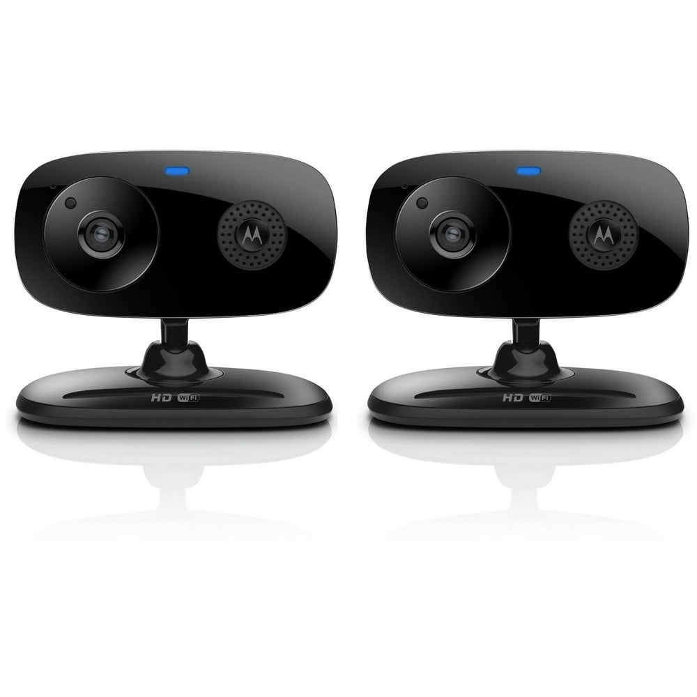 Motorola FOCUS66 WiFi Home Monitor Security Camera, 2 Pack, Black