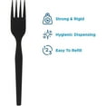 thumbnail image 2 of HTYSUPPLY Ssf51 Smartstock Plastic Cutlery Refill, Forks, Black, 40/Pack, 24 Packs/Carton, 2 of 7