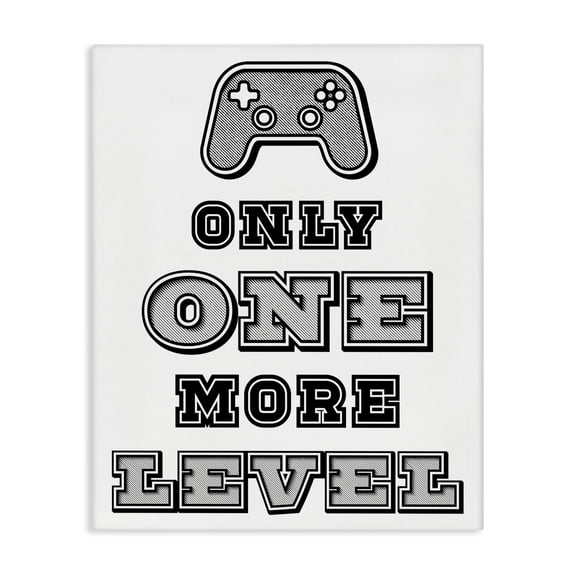 Stupell Industries Contemporary One Level Motivational Gamer Canvas Art, 16 x 20, by Marcus Prime