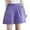 Purple, variant on LOVZFMLL Women's and Juniors' Casual Shorts, Summer Solid Color Loose Fit Wide Leg Women's Shorts Home Wear Daily Wear Shorts Purple XXL