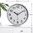 thumbnail image 2 of 10-inch plastic wall clock Shi Ying clock bedroom living room clock simple,white，G161481, 2 of 5