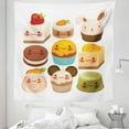 thumbnail image 1 of Cookie Tapestry, Kawaii Baked Goods with Smiles on Their Faces Desserts Girly Bunny Ears Print, Fabric Wall Hanging Decor for Bedroom Living Room Dorm, 5 Sizes, Multicolor, by Ambesonne, 1 of 1