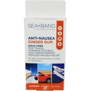 (2 Pack) Sea-Band Ginger Gum, Anti-Nausea 24 Ct