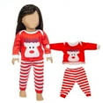 thumbnail image 1 of Fasiaou Vêtements de Noël pour Poupée de 18 Pouces Robe Pyjamas Ensembles pour Poupée Fille de 18 Pouces (Rouge), 1 of 6