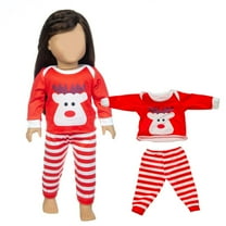 ToyKingdee Christmas Dolls Clothes and Accessories Xmas Doll Shirt Trousers Dress Doll Outfits Set for Doll Gifts