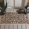 thumbnail image 2 of Safavieh Courtyard Nanda Botanical Indoor/Outdoor Area Rug, Sand/Black, 2'7" x 5', 2 of 12