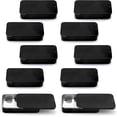 thumbnail image 1 of Bagentry 10 Pieces Black Portable Metal Travel Floss Picks Case, Sliding Compact Flosser Holder Dispenser Storage Container, Refillable Tooth Floss Pick Holder for Hotels Dating Dinners (B), 1 of 7