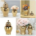 thumbnail image 6 of Worgeous Tabletop Decor Ceramic Vase Golden 1Pcs 7.7X4.5X4.5In, 6 of 10