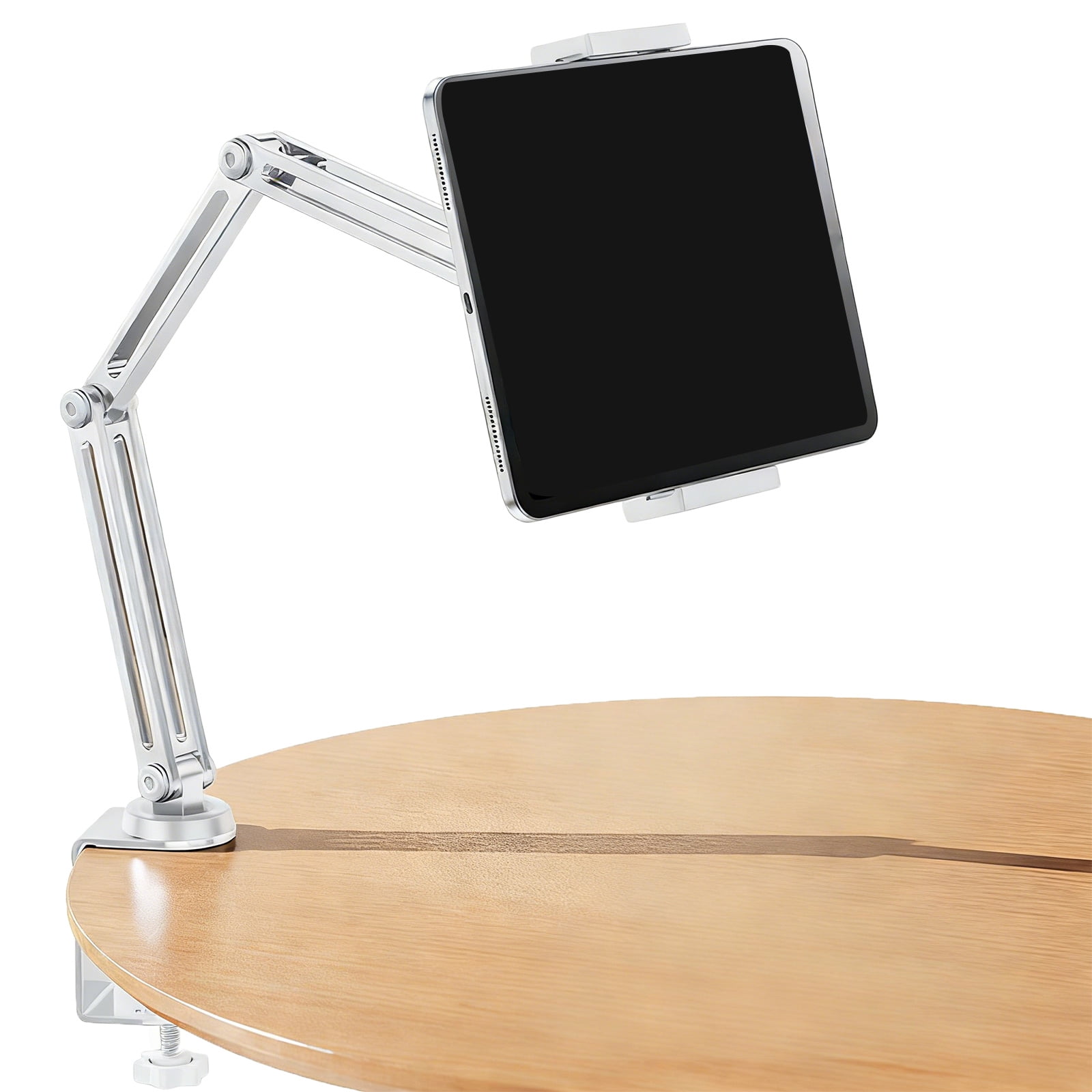 Portable Aluminum Alloy Phone Stand Foldable Design 4 Axises Heights Adjustment and Rotating Base For 4 to 13inch Devices