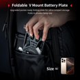 thumbnail image 4 of SMALLRIG Foldable V Mount Battery Plate Kit Pro, w/QR Plate for Arca, LCD Screen Protection Bracket & Cable Clips, All-in One Compact Camera Video Ri, 4 of 9