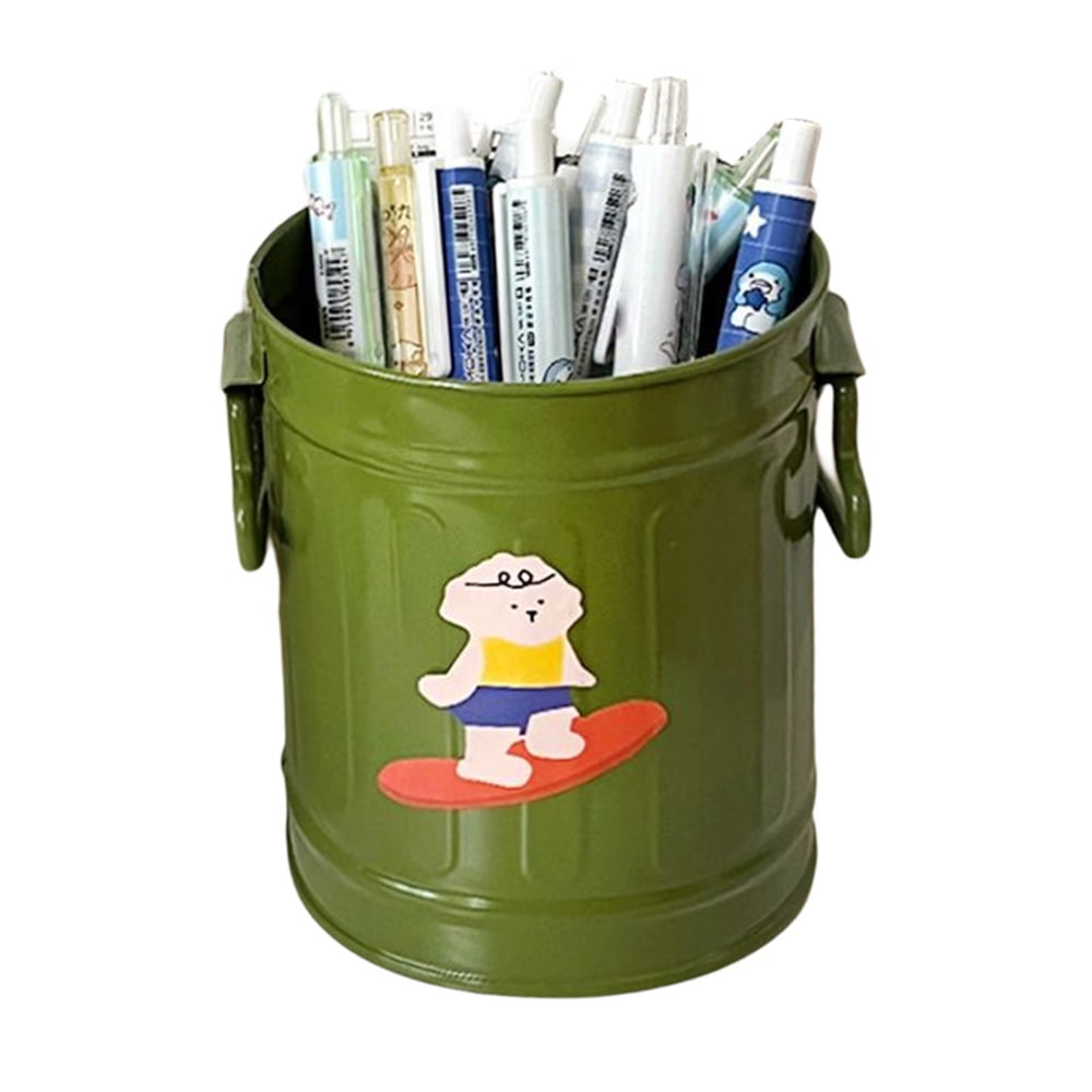 Retro Wrought Iron Pen Holder Vintage Gothic Style Pen Storage for Home Office Desktop