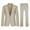Beige, variant on Cloudstyle Men's Solid Color Single-Breasted One-Button Suit Set (Jacket + Pants) with Side Vents - Slim Fit Spring Formal Wear Two-Piece