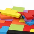thumbnail image 3 of Rompecabezas de Tetris de madera de colores para niños, juego de rompecabezas de aprendizaje intelectual-a, 3 of 4