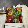 thumbnail image 2 of Cute Colorful Sweet Candy Gummy Realistic Print Pillow Covers Decorative Throw PillowSquare Couch Cushion Cover for Home Decor Sofa Living Room Bed Car Sofa, 2 of 5