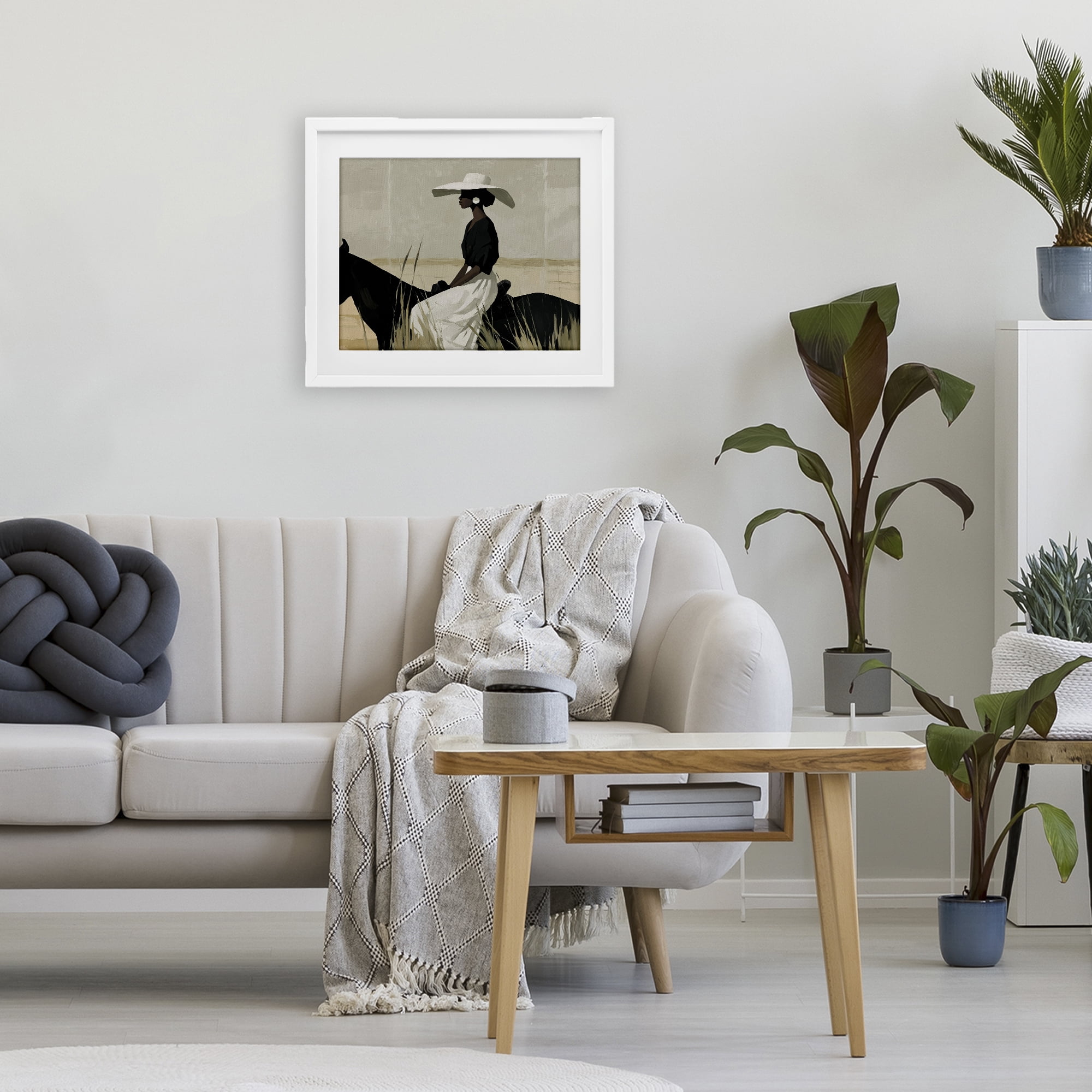 Stupell Industries Equestrian Elegance Silhouette White Framed Print Under Glass, design by Svetlana Aleynikova