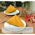 thumbnail image 5 of Ruvanti Cloth Napkins Set of 12, 18x18 inches Napkins Cloth Washable, Soft, Durable, Absorbent, Cotton Blend. Table Dinner Napkins Cloth for Hotel, Lunch, Restaurant, Wedding Event, Parties - Mustard, 5 of 10