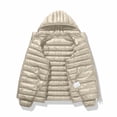 thumbnail image 6 of LYSMORA Mens Lightweight Hooded Puffer Jacket Full Zip Warm Insulated Winter Travel Coat Zipper Side Pockets, 6 of 8
