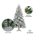 thumbnail image 4 of Árbol de Navidad Nevado Pino Artificial 1.80M Frondoso Verde 800 Ramas Soporte de Metal Skygreen blanco 180 cm, 4 of 5