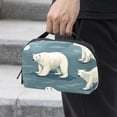 thumbnail image 2 of Polar Bear Hard Drive and Cord Storage Organizer PC Case, Waterproof Oxford Cloth Electronic Organizer Travel Case, Outdoor Small Storage Box, 5.9x9.44x3.14 in., 2 of 6