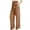 Khaki, variant on Women Pants Casual Pants High Waisted Self Tie Belted Pants Straight Long Trousers With Pockets