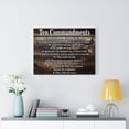 Scripture Walls Ten Commandments Dark Wood Christian Wall Art Print ...