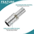 thumbnail image 3 of Uxcell 2 Pcs 3/4" a 9/16" adaptador de manguera de acero inoxidable, 3 of 6