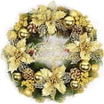 thumbnail image 7 of Ejiaya 12 Pieces 4" Glitter Christmas Flowers Gold Poinsettia Artificial Flower Christmas Tree Flowers Wreath Tree Ornaments, 7 of 7