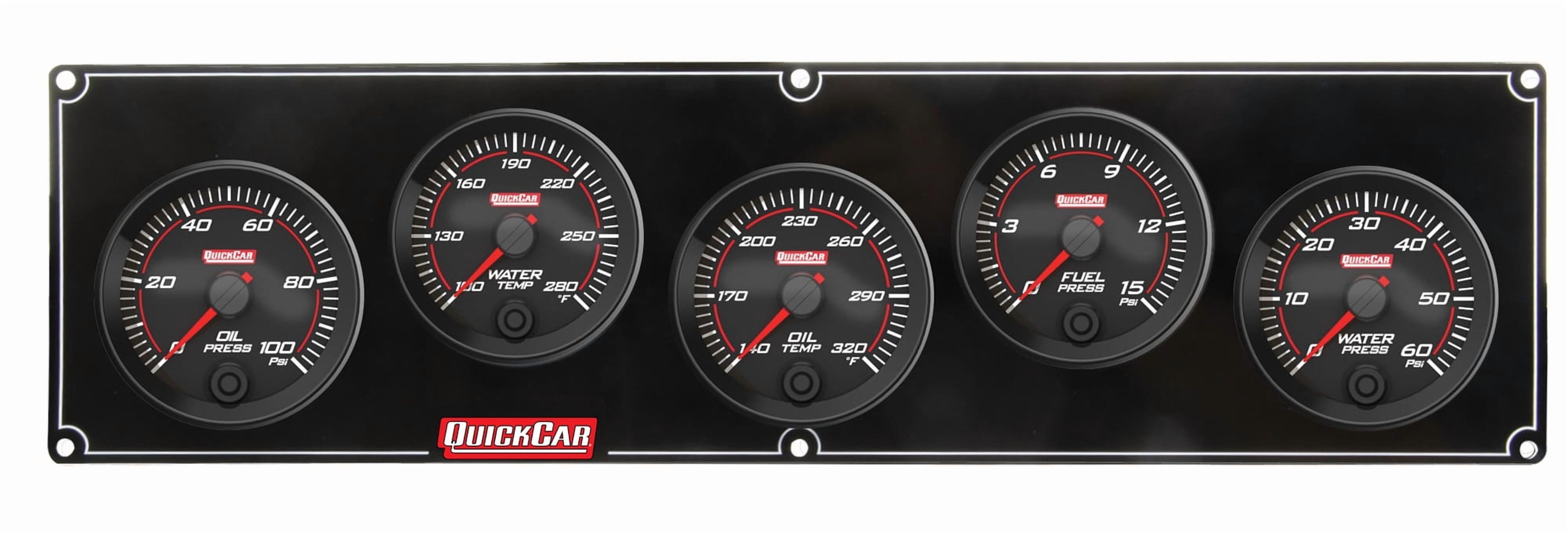 Quickcar Racing Products Redline 5 Gauge Panel OP/WT/OT/FP/WP QRP69-5036