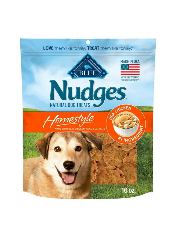 Blue Buffalo Nudges Homestyle Natural Dog Treats Made with Real Chicken, 16-oz. Bag