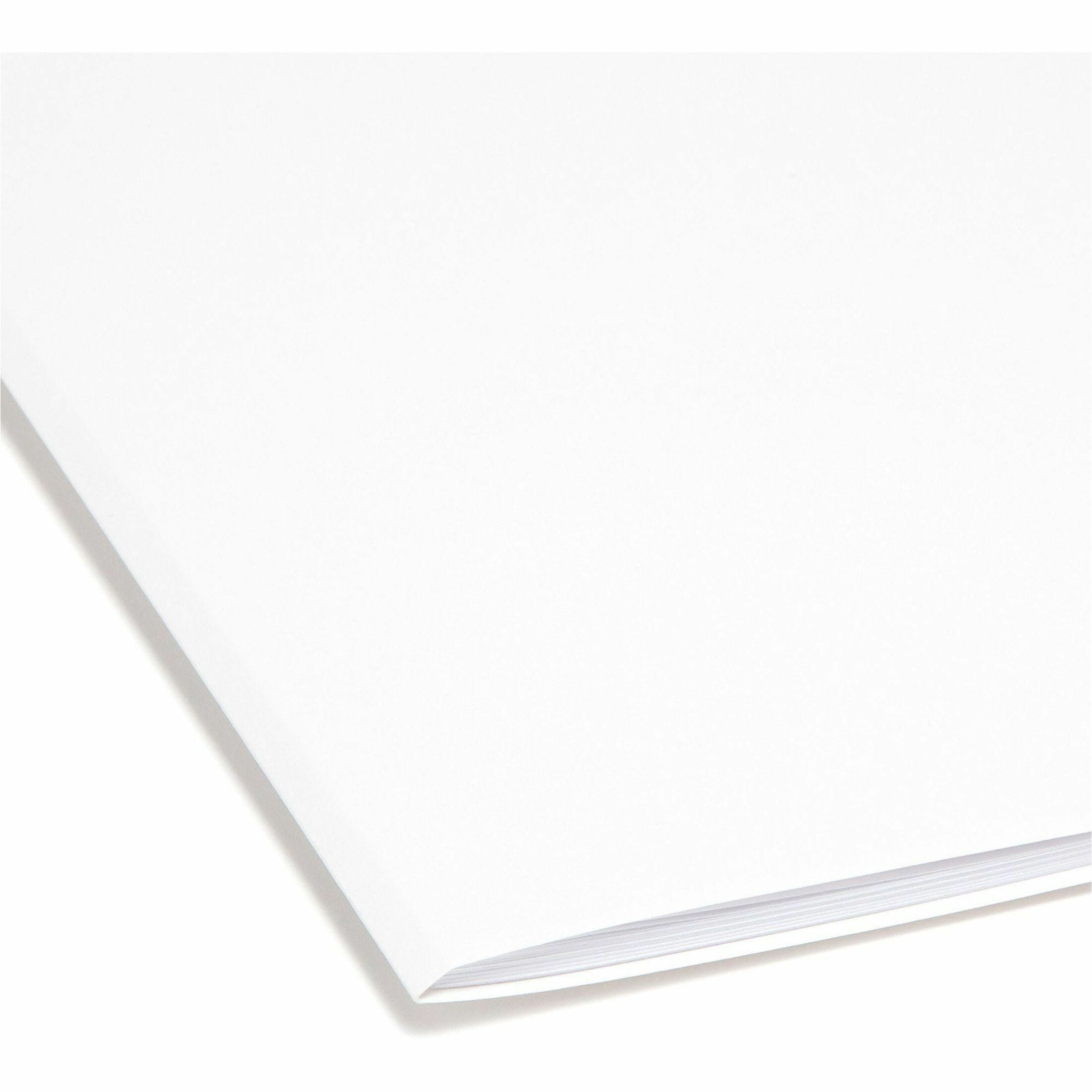 Smead, SMD12834, File Folders with Reinforced Tab, 100 / Box, White