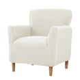 thumbnail image 1 of Xiao Hua Funda de sillón moderna con acento jacquard para sala de estar, protector de muebles, color blanco, 1 of 5
