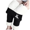 thumbnail image 2 of Gibobby Leggings para mujer Leggings de lana de gruesos de terciopelo para mujer, pantalones cálidos de cintura alta estampados para otoño e invierno(Negro,CH), 2 of 5
