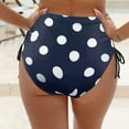 thumbnail image 7 of ZQUUVOU Women's Bikini Bottom Low Rise Vintage Polka Dot Tie Side Beach Swimwear String Full Coverage Swimsuit Bottoms Blue, 7 of 7