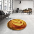 thumbnail image 4 of Ahgly Company Machine Washable Indoor Round Transitional Mahogany Brown Area Rugs, 3' Round, 4 of 7