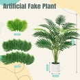 thumbnail image 3 of Palmera artificial Der Rose de 71 cm con maceta blanca para interiores y exteriores, 3 of 7