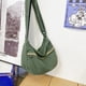 thumbnail image 2 of Bolso bandolera de lona para mujer Bolso bandolera simple Moda para viajes Trabajo (Verde), 2 of 8