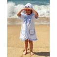 thumbnail image 3 of Baby Girl Hooded Swim Cover Up - Gingham Ruffle Bow Beach Robe for Pool  Summer, 3 of 10